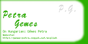petra gemes business card