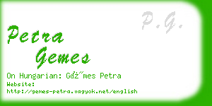 petra gemes business card
